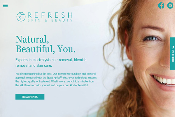 Refresh Skin & Beauty Website Development